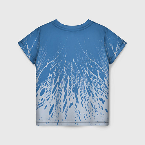 Детская футболка Коллекция Rays Лучи Голубой и серый Абстракция 650 / 3D-принт – фото 2