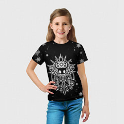 Футболка детская НОВОГОДНИЙ HOLLOW KNIGHT ЧЁРНЫЙ, цвет: 3D-принт — фото 2