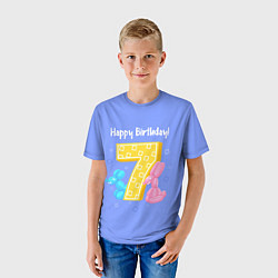 Футболка детская Седьмой день рождения, цвет: 3D-принт — фото 2