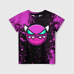Футболка детская Геометри Дэш Geometry Dash demon, цвет: 3D-принт