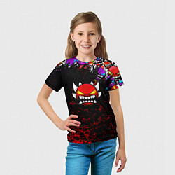Футболка детская Geometry Dash Demon, цвет: 3D-принт — фото 2