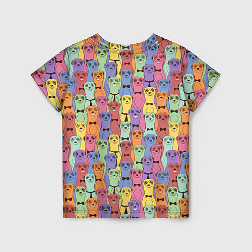 Детская футболка Красочные Сурикаты / 3D-принт – фото 2