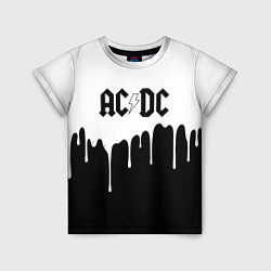 Футболка детская ACDC подтёки, цвет: 3D-принт