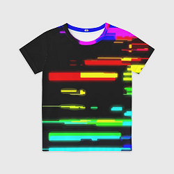 Футболка детская Color fashion glitch, цвет: 3D-принт
