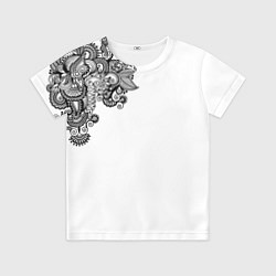 Футболка детская Черно Белые КруЖева, цвет: 3D-принт