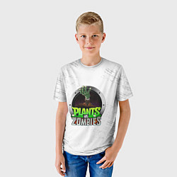 Футболка детская Plants vs Zombies логотип, цвет: 3D-принт — фото 2