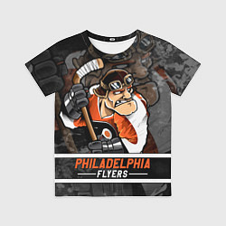 Футболка детская Филадельфия Флайерз, Philadelphia Flyers, цвет: 3D-принт