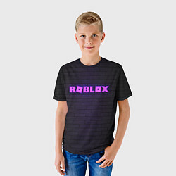 Футболка детская ROBLOX NEON LOGO ИГРА РОБЛОКС, цвет: 3D-принт — фото 2