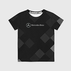 Футболка детская Mercedes-Benz - В клетку, цвет: 3D-принт