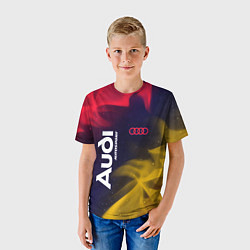 Футболка детская АУДИ Autosport Пламя, цвет: 3D-принт — фото 2