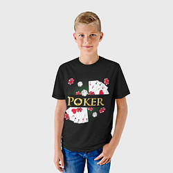Футболка детская Покер POKER, цвет: 3D-принт — фото 2