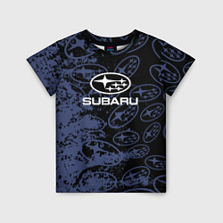 Футболка детская Subaru Pattern спорт, цвет: 3D-принт