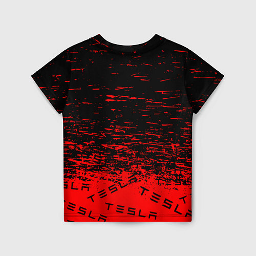 Детская футболка Tesla sport red / 3D-принт – фото 2