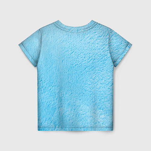 Детская футболка Облачко на голубом мехе с радугой парная / 3D-принт – фото 2