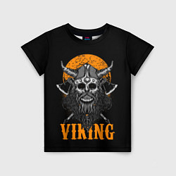 Футболка детская ЧЕРЕП ВИКИНГА VIKINGS SKULL, цвет: 3D-принт