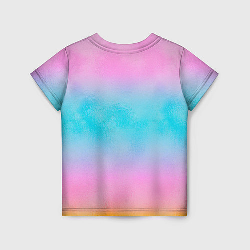 Детская футболка Единорог - мягкий градиент / 3D-принт – фото 2