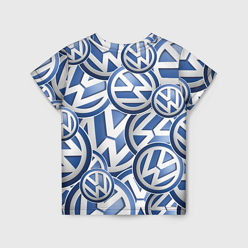 Детская футболка Volkswagen logo Pattern / 3D-принт – фото 2