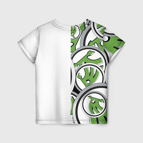 Детская футболка Skoda Half Pattern Logo / 3D-принт – фото 2