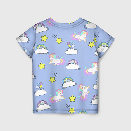 Детская футболка Единоржки и облака / 3D-принт – фото 2