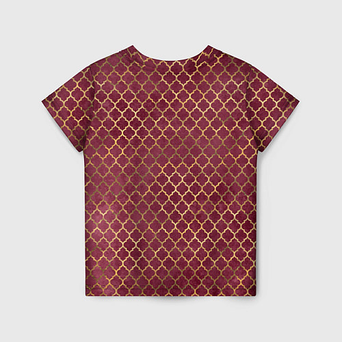 Детская футболка Gold & Red pattern / 3D-принт – фото 2
