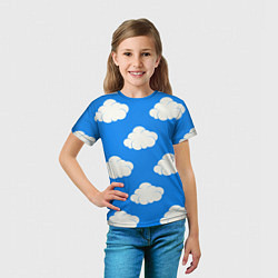 Футболка детская Облака на небе, цвет: 3D-принт — фото 2