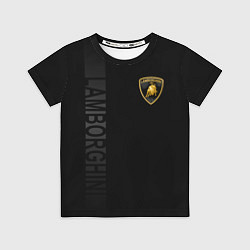 Футболка детская Lamborghini боковая полоса, цвет: 3D-принт