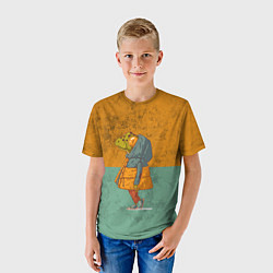 Футболка детская Лягушка модник Frog, цвет: 3D-принт — фото 2