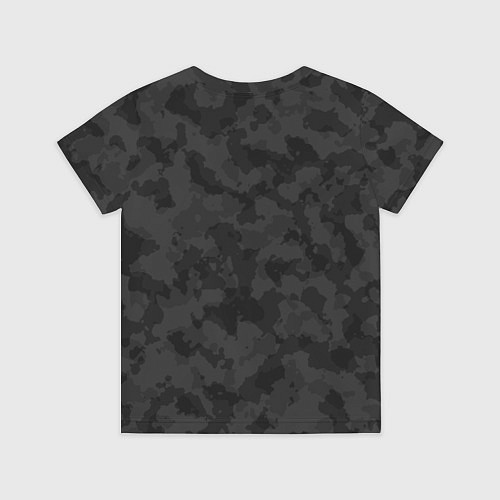 Детская футболка ТЕСЛА - ЧЕРНЫЙ КАМУФЛЯЖ / 3D-принт – фото 2