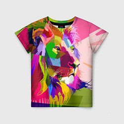 Футболка детская Lion abstraction, цвет: 3D-принт