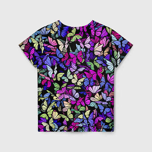 Детская футболка Витражные бабочки / 3D-принт – фото 2
