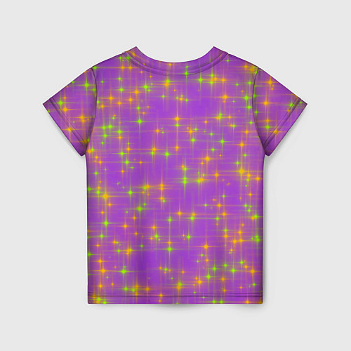 Детская футболка Космос, лиловое звёздное небо / 3D-принт – фото 2