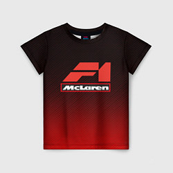 Футболка детская F1 McLaren Red carbone, цвет: 3D-принт