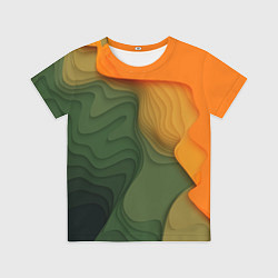 Футболка детская Зеленые дюны, цвет: 3D-принт