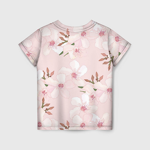 Детская футболка Розовые цветы весны / 3D-принт – фото 2