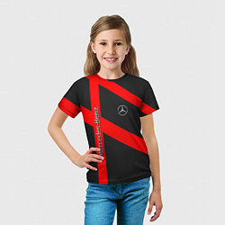 Футболка детская Mercedes мерседес amg, цвет: 3D-принт — фото 2