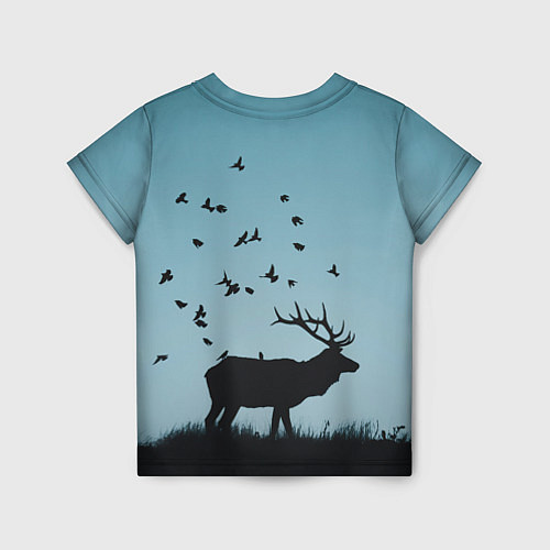 Детская футболка Северный Олень Reindeer / 3D-принт – фото 2