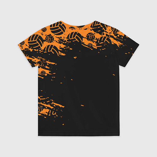 Детская футболка KARASUNO HIGH SCHOOL ОРАНЖЕВАЯ / 3D-принт – фото 2