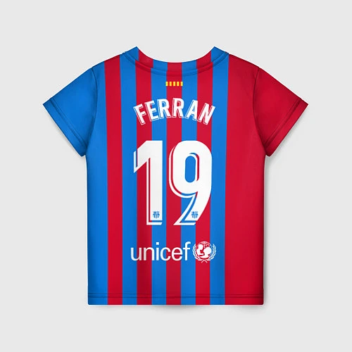 Детская футболка Ферран Торрес Барселона / 3D-принт – фото 2