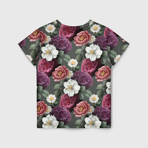 Детская футболка Bouquet of flowers pattern / 3D-принт – фото 2