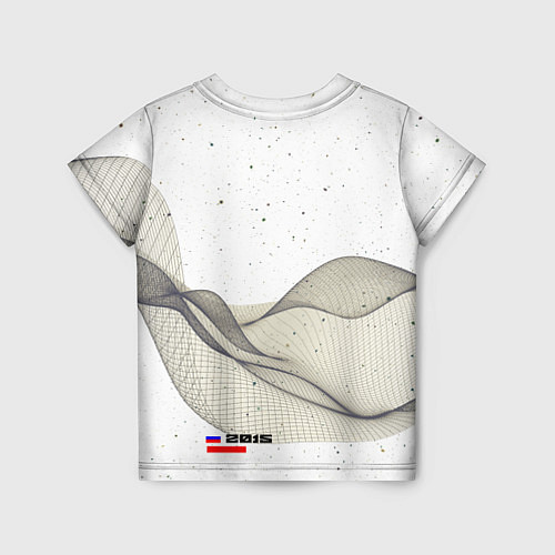 Детская футболка РОСКОСМОС на белом / 3D-принт – фото 2