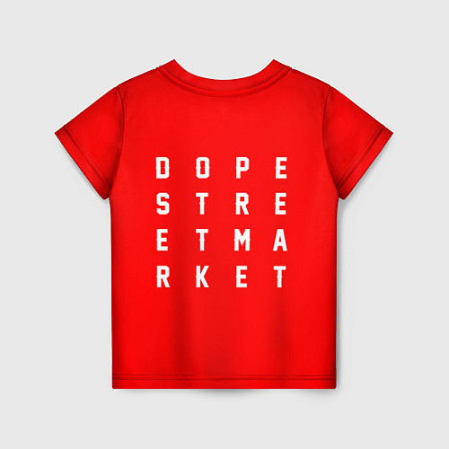 Детская футболка Узор Red Rollister Dope Street Market / 3D-принт – фото 2