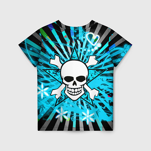 Детская футболка Neon Skull / 3D-принт – фото 2