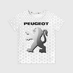 Футболка детская PEUGEOT Соты, цвет: 3D-принт