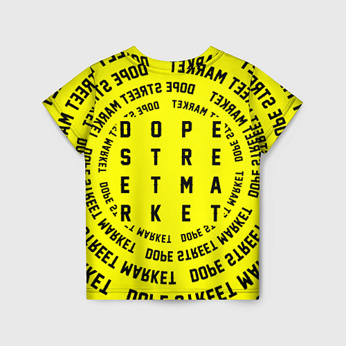 Детская футболка Счастливый Смайлик Yellow Dope Street Market / 3D-принт – фото 2