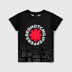 Футболка детская Red Hot Chili Peppers Логотипы рок групп, цвет: 3D-принт