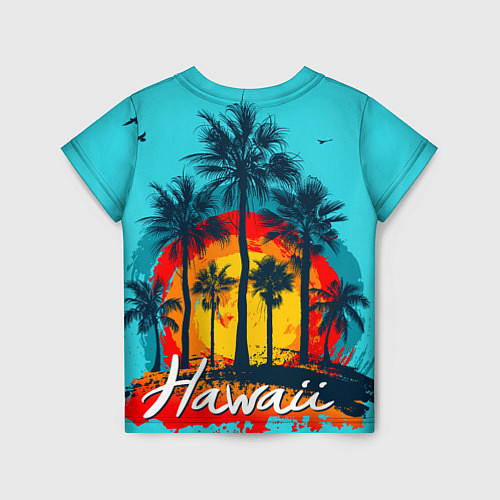 Детская футболка Hawaii Солнце, Пальмы / 3D-принт – фото 2