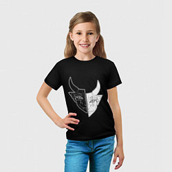 Футболка детская Маска Инь Янь, цвет: 3D-принт — фото 2