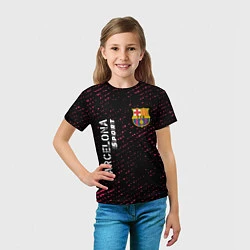 Футболка детская БАРСЕЛОНА Barcelona Sport - Потертости, цвет: 3D-принт — фото 2
