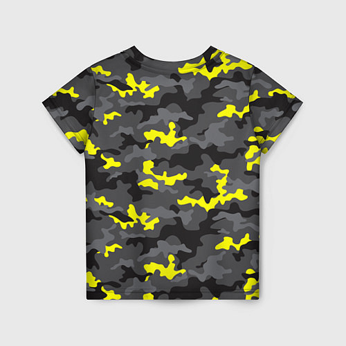 Детская футболка Камуфляж Серо-Чёрный / 3D-принт – фото 2