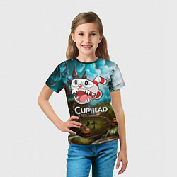 Футболка детская Cuphead Zombie, цвет: 3D-принт — фото 2
